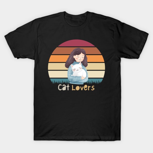 cat lover girl T-Shirt by ZIan23